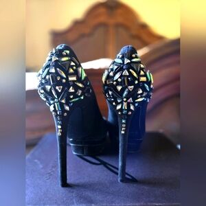 Brian Atwood rhinestone platforms